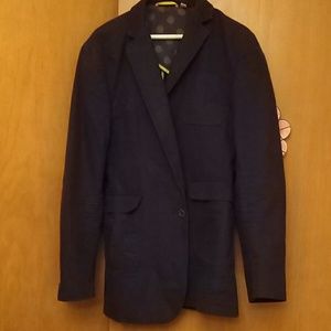 Boden navy blue cotton blazer, 42L, Brompton fit.